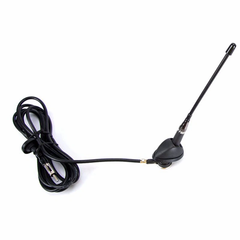 7mm Aperture 14cm Mast Lenght Universal Car Antenna AM/FM Type Fibre Glass Black Color Vehicle