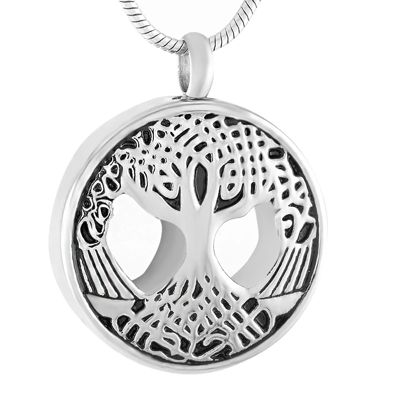 

IJD9436 Tree Of Life Stainless Steel Cremation Urn Jewelry Ashes Pendant Women Men Keepsake memorial necklace for loved ones