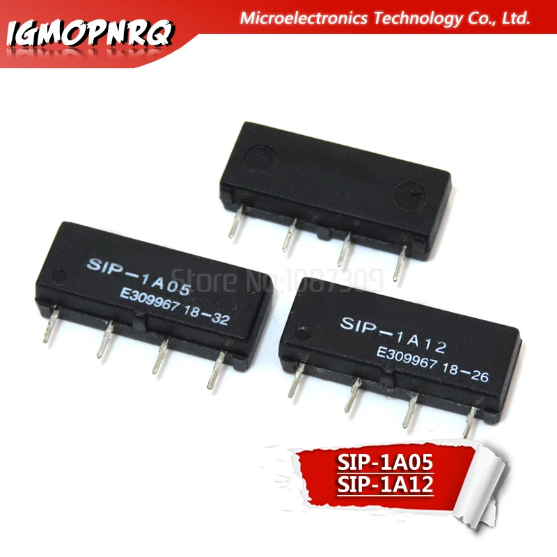 5pcs 12v Relay sip-1a12 reed switch Relay 4pin for pan chang Relay 