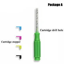 Чернильный патрон, инструмент для перфорации, модифицированное сверло, силиконовая твердая заглушка, дырооткрыватель, инструмент для сверления