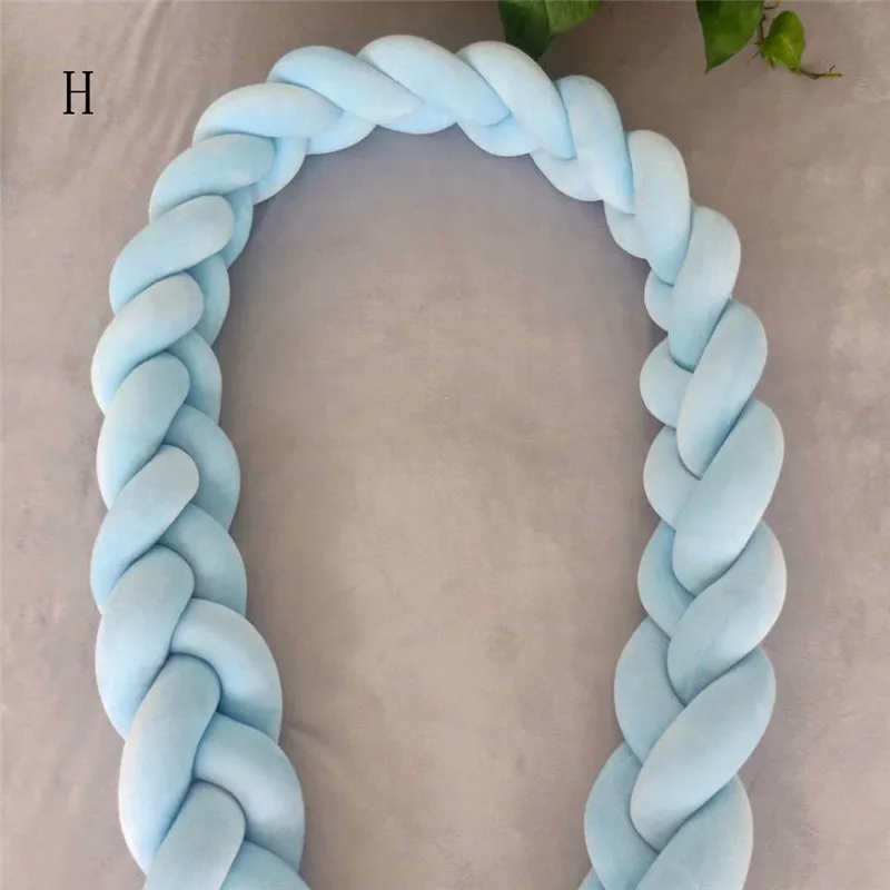 Crib enclosure Anti-collision Baby Colorful Soft Knot Pillow Braided Crib Bumper Decorative Bedding Cushion #4j11 (6)