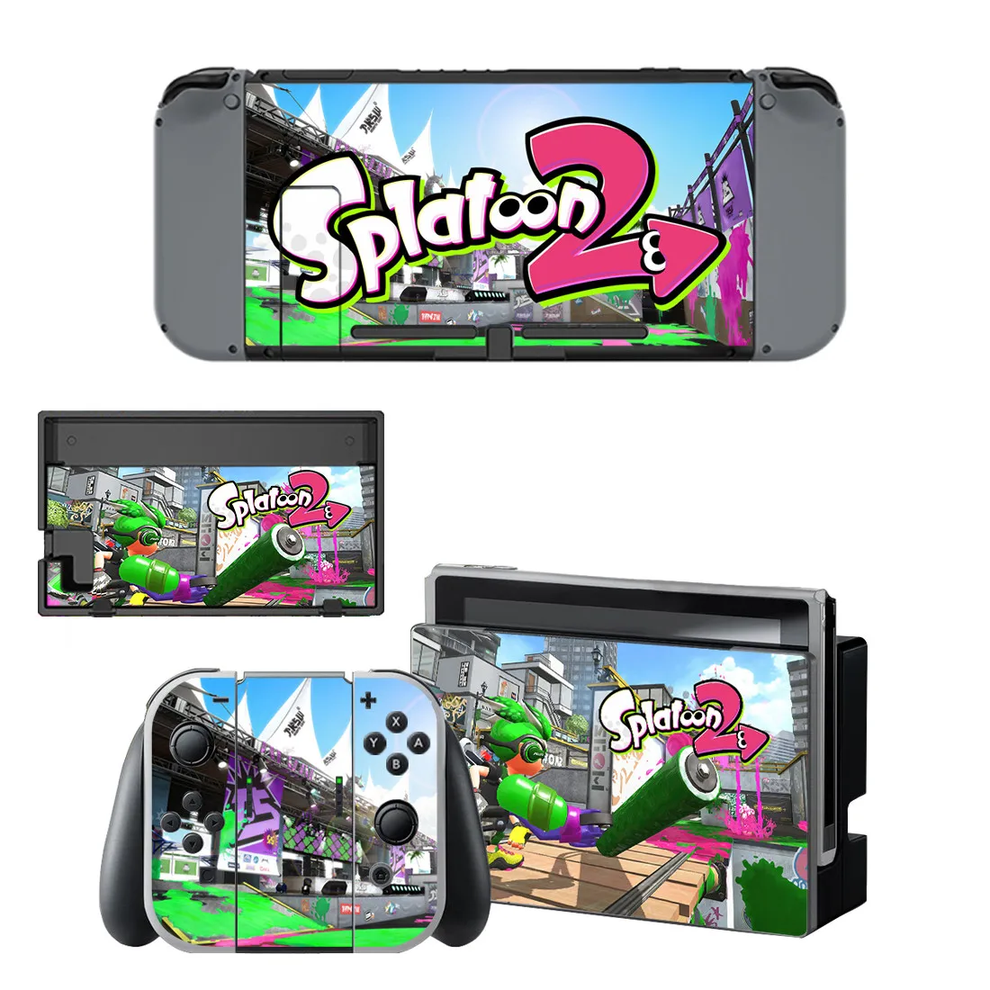 

Nintendoswitch Stickers Splatoon 2 Switch Skin Nintend Switch Sticker Compatible with Nintendoswitch console,Joy-Con,Controller