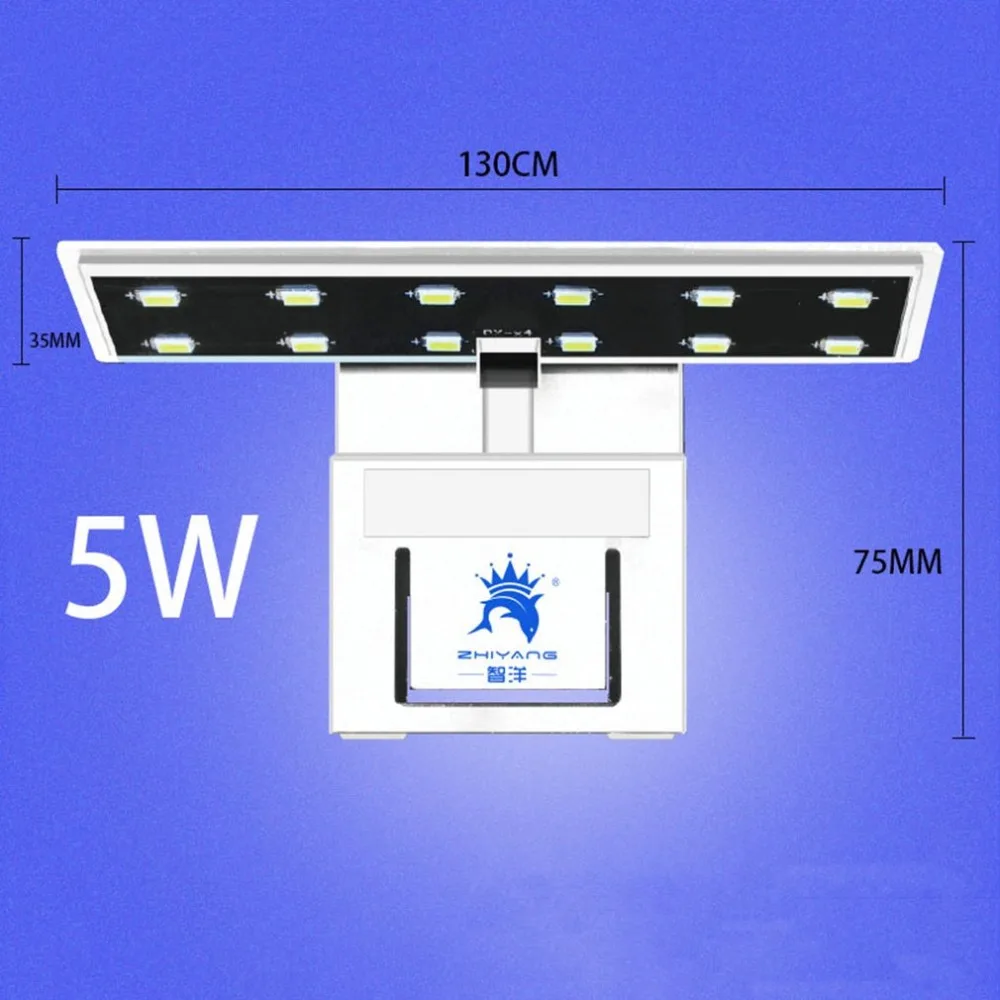 5 Вт/10 Вт, гибкий светодиодный светильник для аквариума с зажимом, светодиодный светильник для аквариума, высокая яркость, лампа с зажимом для воды, погружное освещение