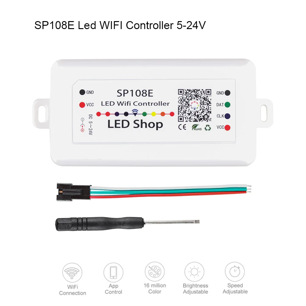 5-24 В ws2811 ws2812 контроллер мини 3Key RF 17Key 21Key Bluetooth музыкальный Wifi контроллер для светодиодной полосы пикселей ws2812 SP110E SP107E