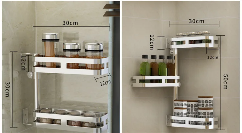 1 шт. угловая полка с поворотом на 180 градусов, 3 яруса, кухонные полки для ванной комнаты, 304 из нержавеющей стали, двухслойная угловая полка для хранения