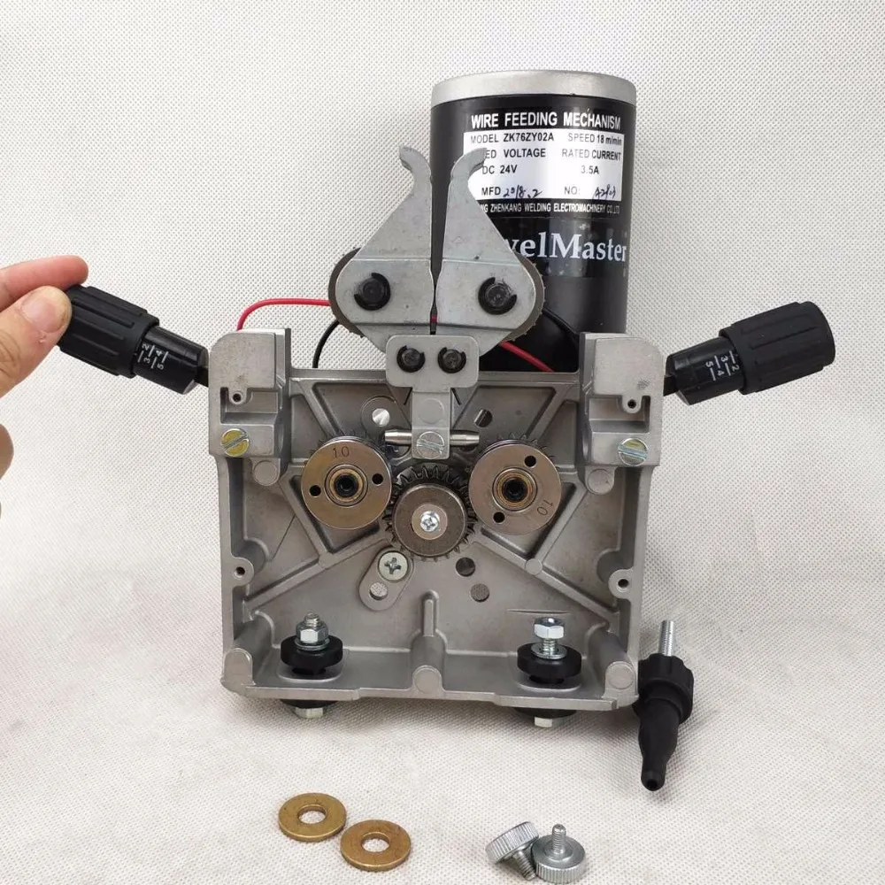 Проволочный питатель DC 24 В двойной привод сварочная проволока Подающая сборка ZK 76ZY-02A для MIG/MAG сварочный аппарат