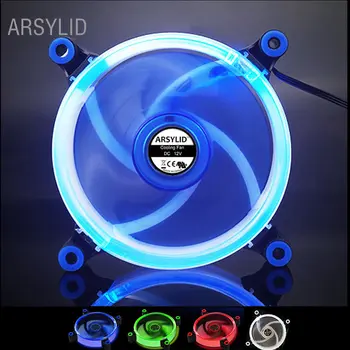 

ARSYLID 120mm computer Case Cooling Fan 3pin/4pin LED Ring Silent Fan 4 Color 12cm Radiator Fan Water Cooler Fan Blue Green fan