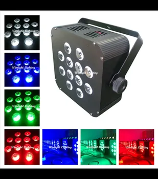 

( 8 pcs / lot ) Factory Directly Sale 12*10W RGBW 4 in1 LED Slim Par Light, LED Flat Par