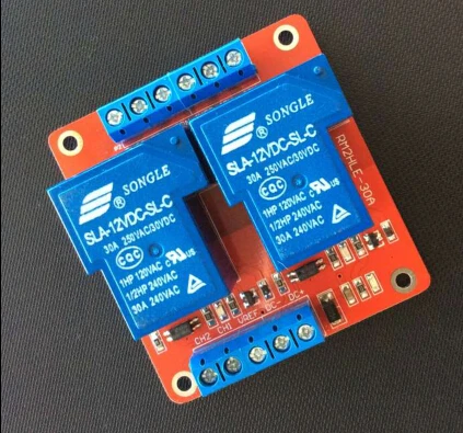 

30A Relay module 2 channels bidirectional Opto isolation relay module  5V, 12V, 24V optional & 5 PCS/LOT