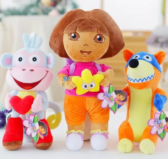 25cm 35cm 45cm 60cm Genuine Dora Plush Toy Doll Boots Monkey Swiper fox Child Birthday Gift 1pcs | Игрушки и хобби