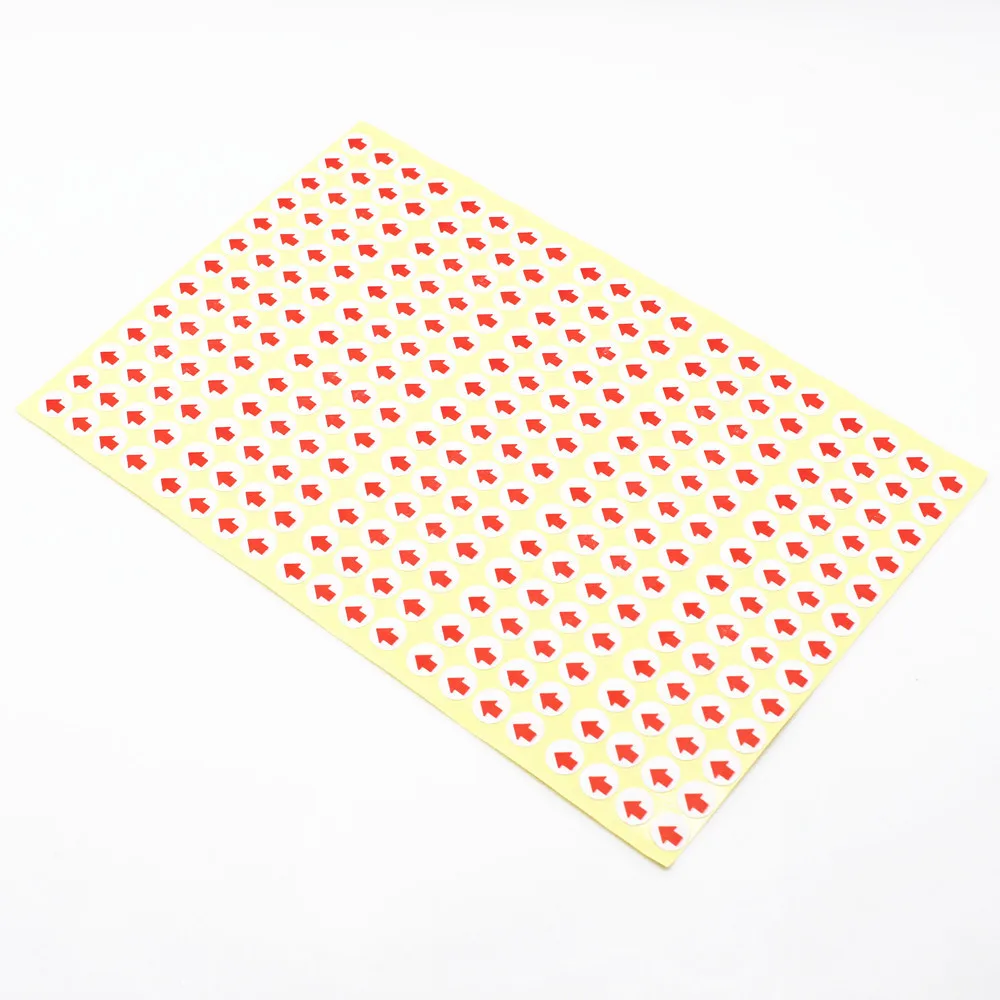 

Retail 0.8cm 21000Pcs/Lot Round Red Arrows Self Adhesive Sticker Labels for Industry Packaging Label 260Pieces/Sheet