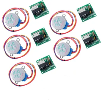 

5Pcs 28BYJ-48 4 Phase DC Gear Stepper Motor 5V 1/64 Reduction Ratio + ULN2003 Driver Board kit for Arduino DIY Kit