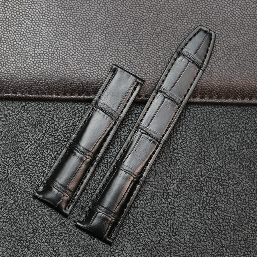Ремешок мужской из кожи аллигатора SAUPPO сменный кожаный браслет для наручных