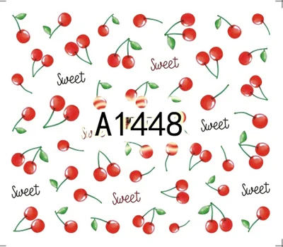 

Nail Sticker Water Decals Nails Art Tattoo Slider Sweet Cherry Fruit Design Decorations Manicure Stickers Transfer Foil Wraps