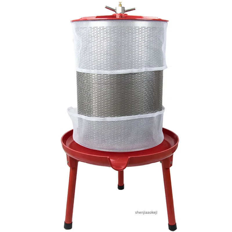 40L semi-automatic Stainless steel press machine Multi-function fruit wine/juice/honey/grape slag separator hydraulic presser 4