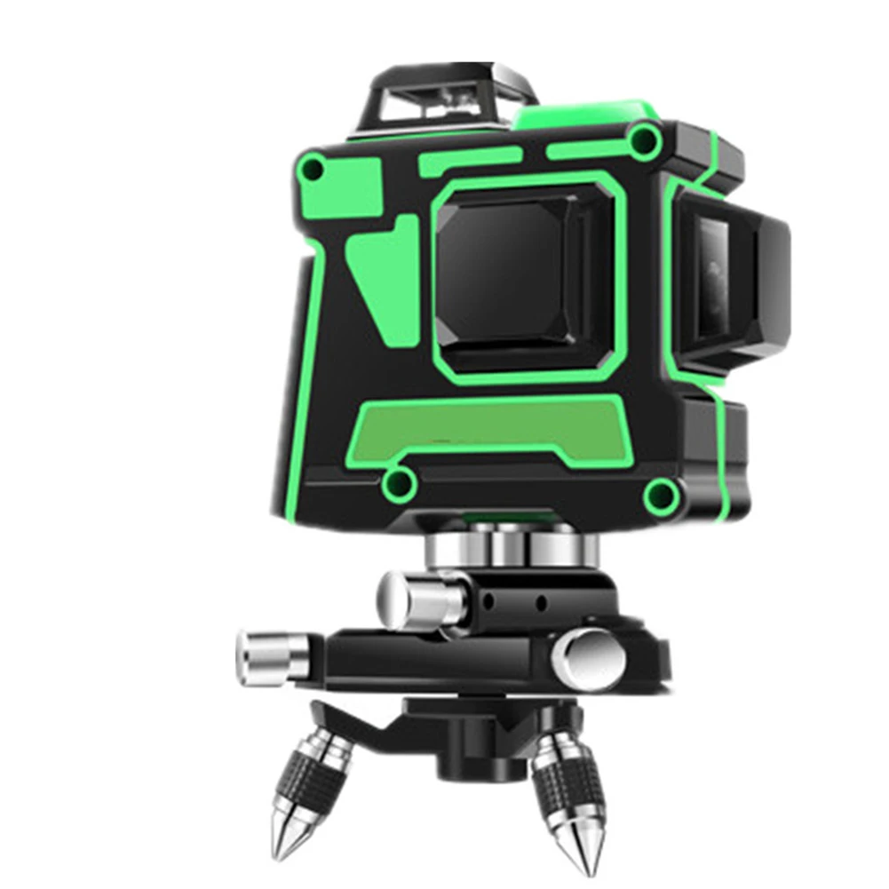 

12 Lines 360 Degree Rotation Tool Durable Measure Spirit Level Kit Battery Cross Professional Horizontal Vertical Aluminum Alloy