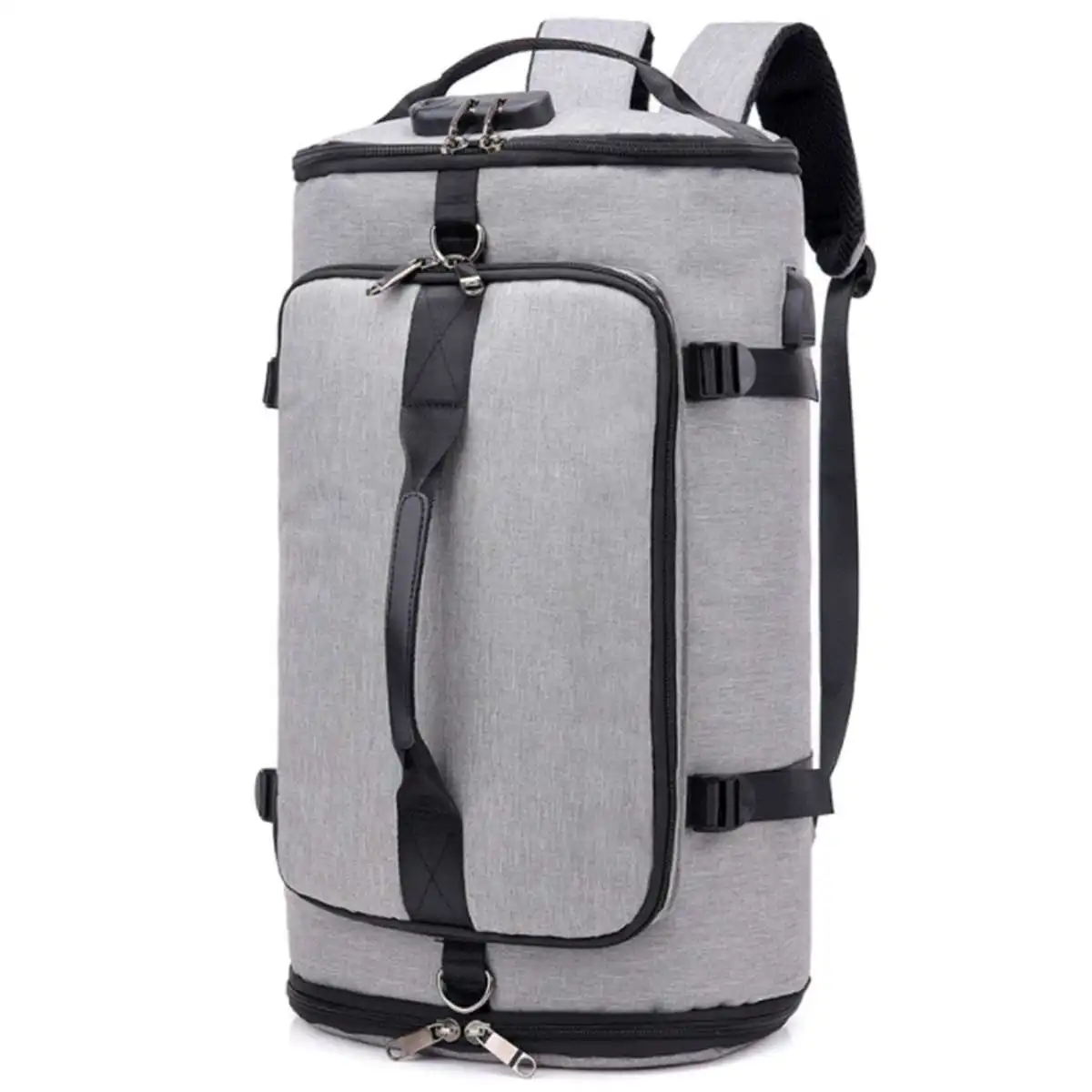 Мужская сумка для путешествий, нейлоновая сумка, мужская обувь, рюкзак для путешествий, спортивная сумка, рюкзак, многофункциональная сумка, сумки для спортзала, для хранения обуви - Цвет: Серый