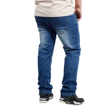 Плюс 8XL мужские мужские джинсы мужские длинные свободные прямые Стрейчевые джинсовые брюки супер большой размер большой 28-48