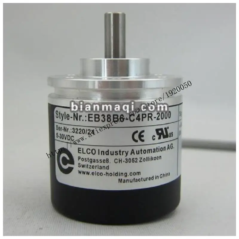 

Elco ELCO EB38B6-C4PR-2000 rotary encoders solid shaft 6mm 2000 cable outer diameter of 38mm