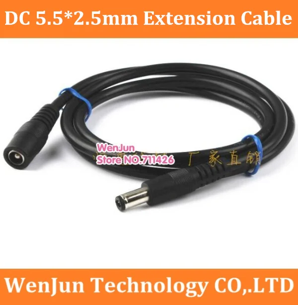 2 шт./лот Новый 1 5 м/3 м/5 м 18AWG 19 в 12 В Удлинительный кабель питания DC5.5 * штырь-гнездо