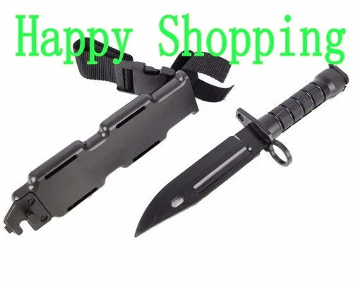 

Wargame M9 Soft Plastic Knife Model Decoration Training Knife for Cosplay Props Toy Black