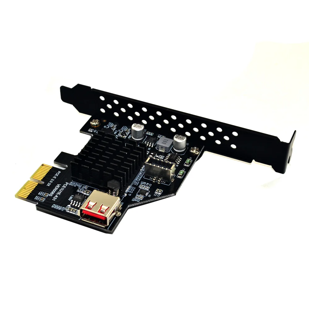 Adicionar Cartões Pci Express 3.0. Adaptador Usb Pci-e Pcie 10gbps Mais Placa de Expansão Usb3.1 Gen2 Cartões para acréscimos - Imagem 5