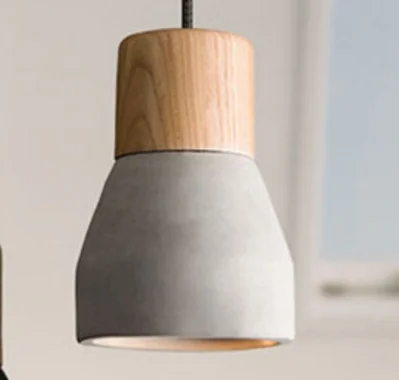 Современный Concret Крытый светодиодный подвесной светильник скандинавский цементный деревянный креативный подвесной светильник кухонное освещение в ресторане - Цвет корпуса: gray