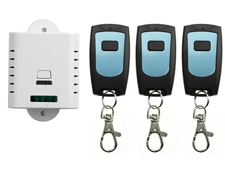 

New AC85V 110V 120V 220V 250V 1CH Remote Control Light Switch Relay Output Radio Receiver Module and 3 *Waterproof Transmitter