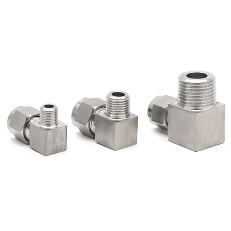 GOGO Stainless steel 1/8 1/4 3/8 1/2 inch male G thread hard tube fitting Right anglel Card sleeve terminal connector | Обустройство