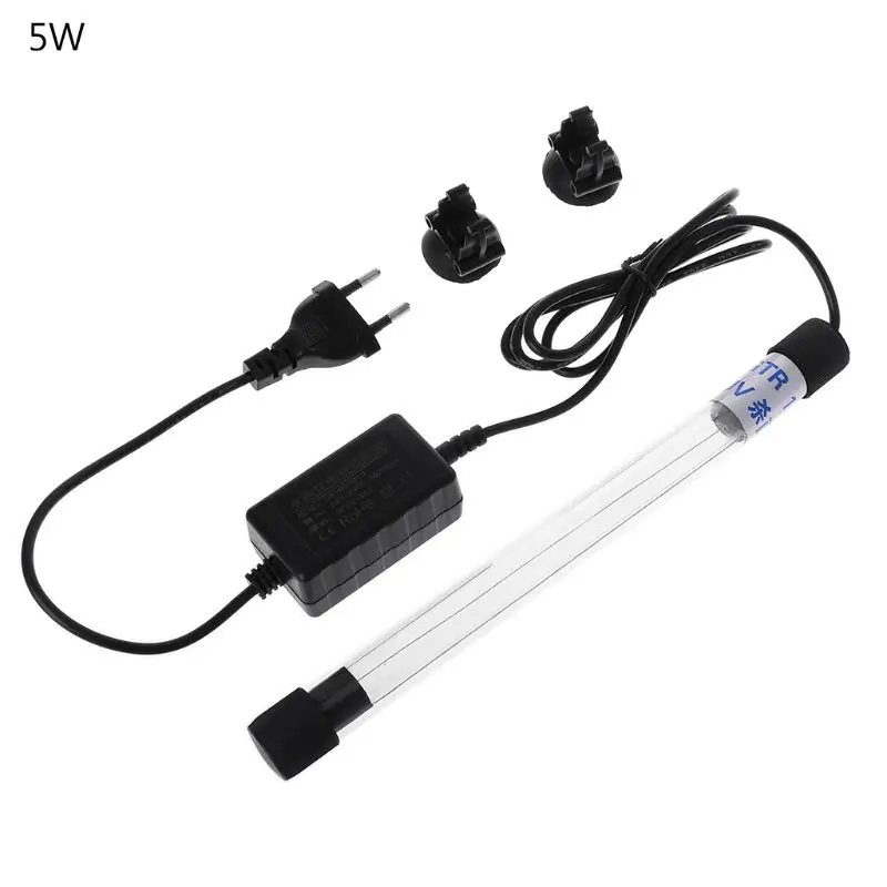 Aquarium Sterilizer Lights UV Lamp Fish Tank Bactericide UV Disinfection Water Treatment Purifier aquarium accessories - Цвет: 1-5W