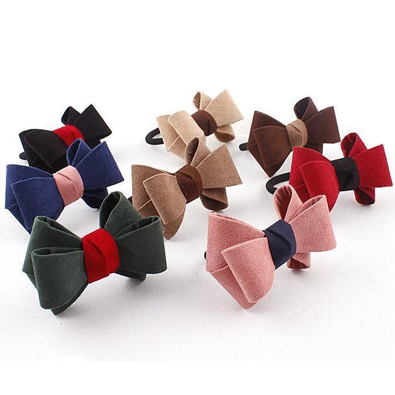 

1PC New 16Colors Korean Bowknot Ponytail Women Rubber Band Elastic Hair Bands Hair Accessories
