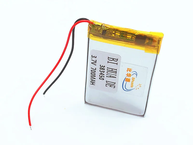 383450 3,7 V 700 mah литий-полимерный аккумулятор с защитой платы для gps MP3 MP4 MP5 Портативный DVD, динамик Оборудование для psp игрушечная Беговая железная дорога