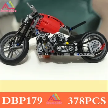 

sermoido 378Pcs Technic Motorcycle Exploiture Model Vehicle Building Bricks Block Set Toy Gift Compatible Decool DBP179