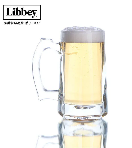 libbey chivalry series large beer glass water jar glass with