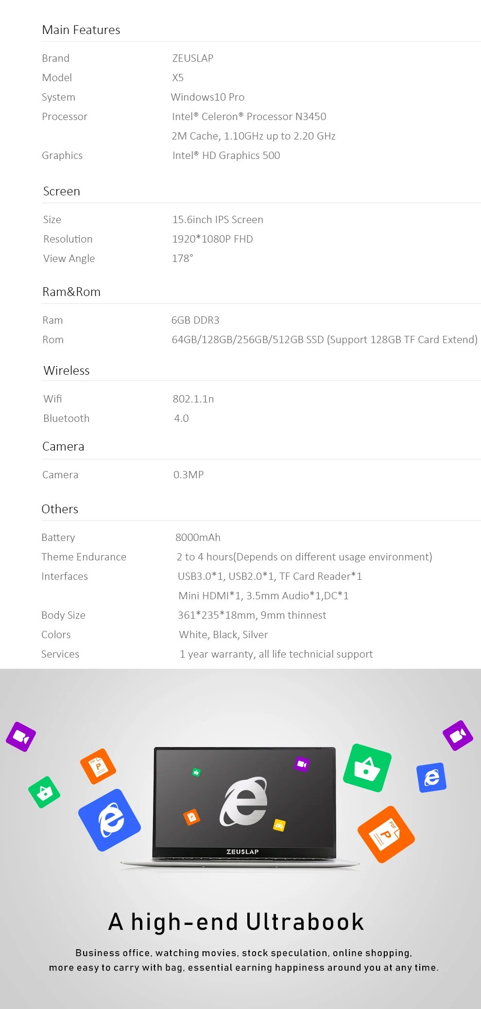 X5-N3450 SSD