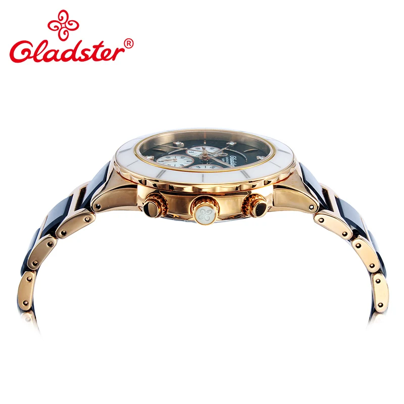 Gladster роскошные японские Miyota FS20-4.5H керамические женские часы сапфировые хрустальные Женские кварцевые наручные часы модные женские нарядные часы