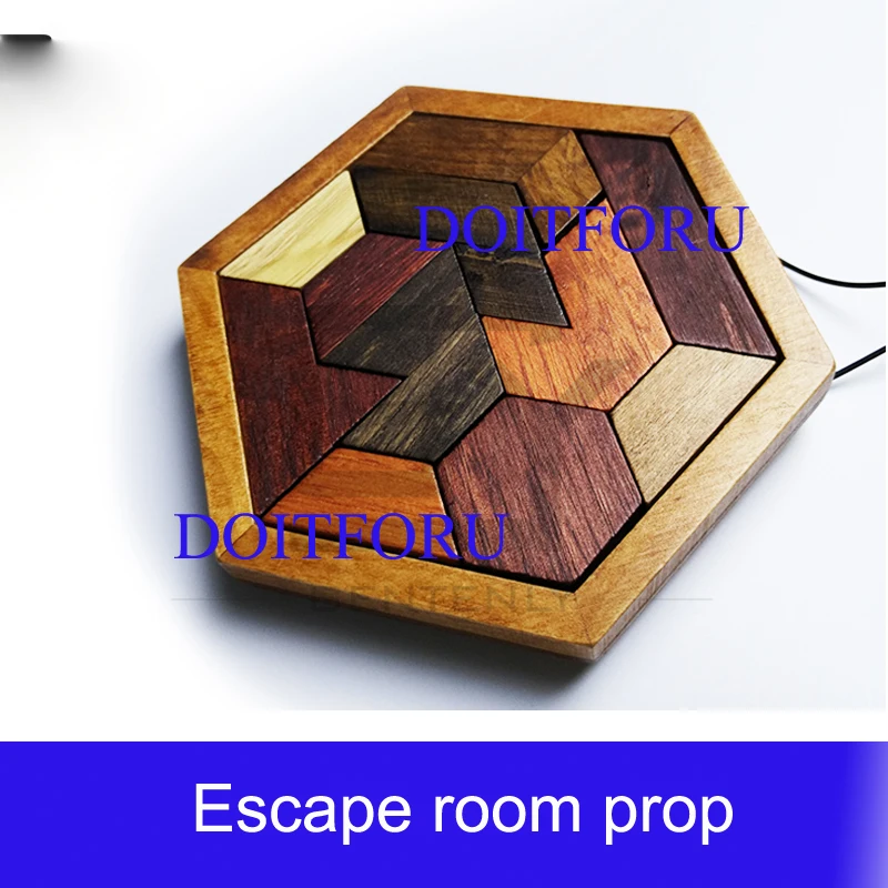 Escape room prop Tangram Prop real life escape игра отделка Пазлы для разблокировки секретной