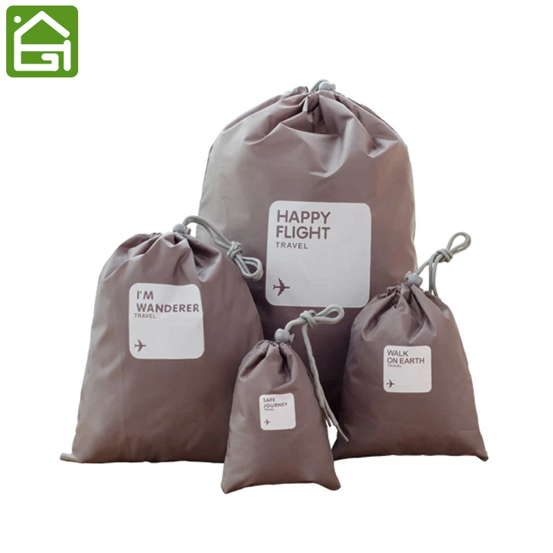

4 Pack Traveling Waterproof Drawstring Shoe Storage Bags