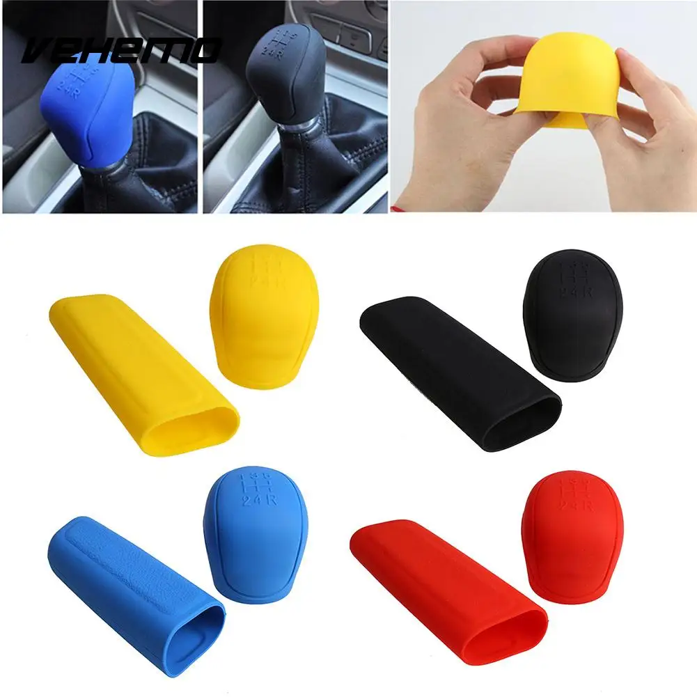 Vehemo Nonslip Handbrake Cover Automotive Car Stalls Cover Durable Anti