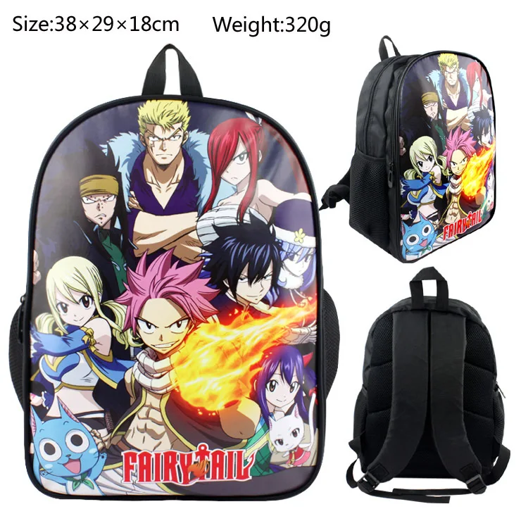 Аниме-рюкзак Fairy tail Мультфильм Многофункциональный кожаная сумка мешок карандаша косплейный школьный ранец для взрослых детей унисекс