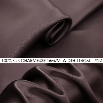 

CISULI SILK CHARMEUSE SATIN-16mmWidth 45"-114cm100% Pure Silk Fabric for Wedding Decoration Dark RosyBrown NO 22