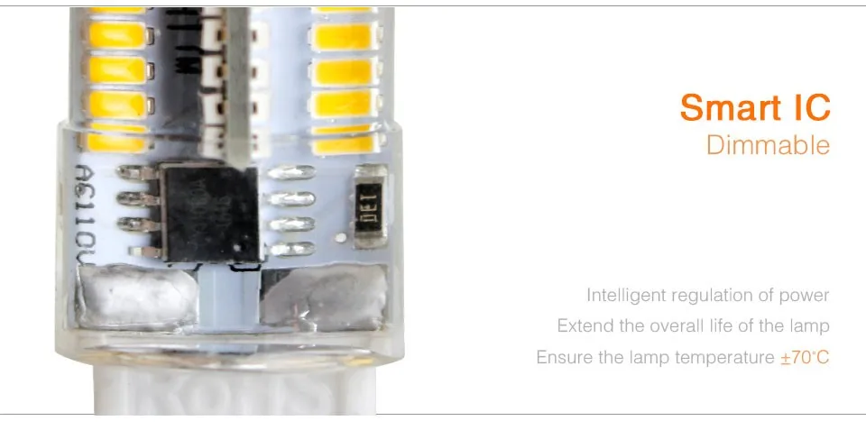 Энергосберегающие лампы SMD 3014 64 светодиодный s с регулируемой яркостью светильник G8 G4 E17 E14 E11 E12 G9 светодиодный силиконовый светильник переменного тока 220V 110V светодиодный лампы Декор Светильник