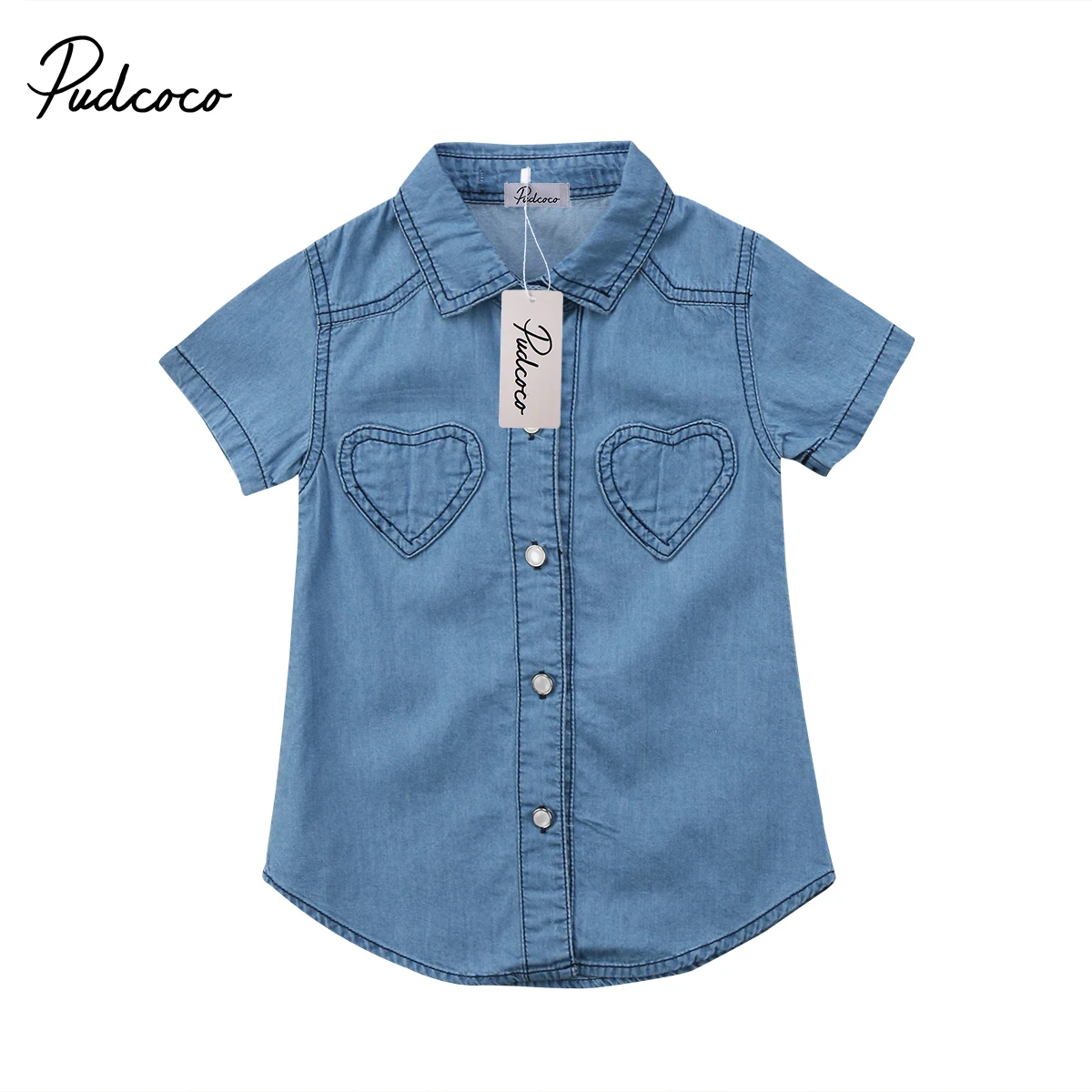2018 Brand New Toddler Infant Child Kid Baby Girl Denim shirt Party