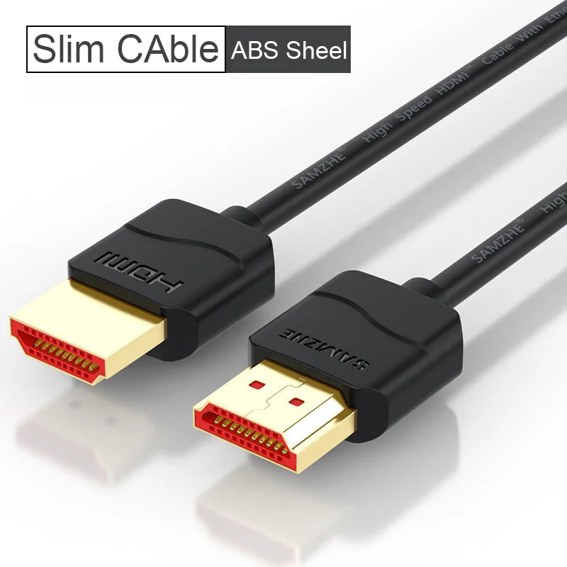 SAMZHE 4K HDMI 50/60 Гц HDMI 2,0 кабель для Тонкий HDMI кабель для PS3 проектор HD ЖК-дисплей ноутбука Apple ТВ компьютерные кабели - Цвет: Slim