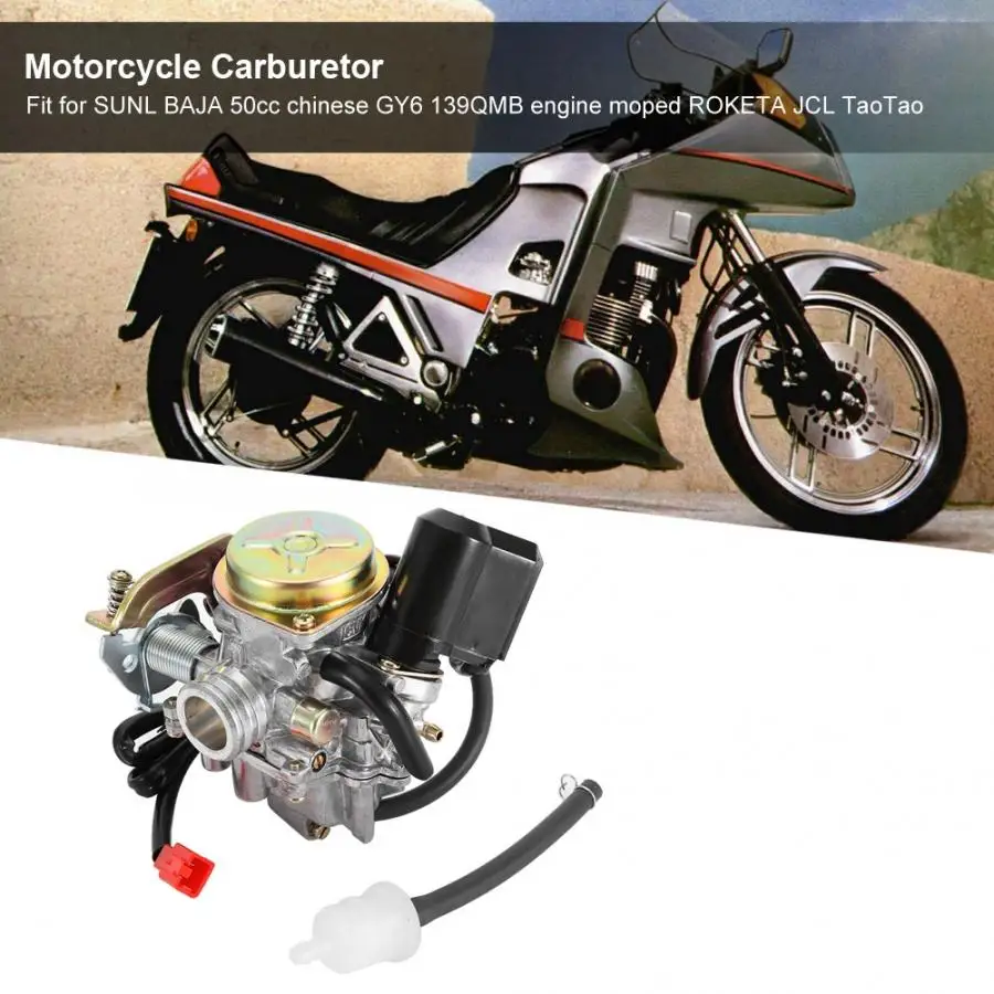Система подачи топлива мотоциклетный карбюратор для SUNL Baja 50cc китайский GY6 139QMB моторный мопед ROKETA JCL TaoTao из цинкового сплава, цинковый сплав