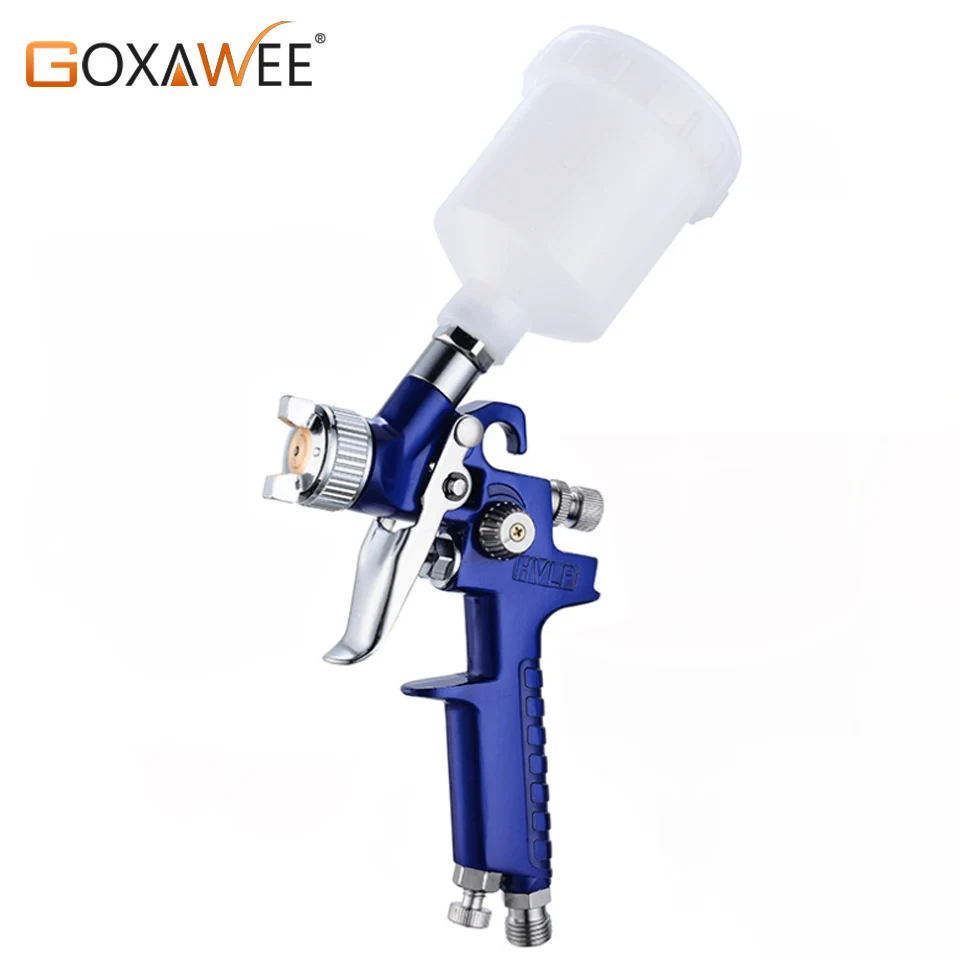 GOXAWEE Paint Spray Gun HVLP Air Compressor Professional Airbrush For Painting Airless Sprayer Paint With 0.8mm-1.7mm Nozzles