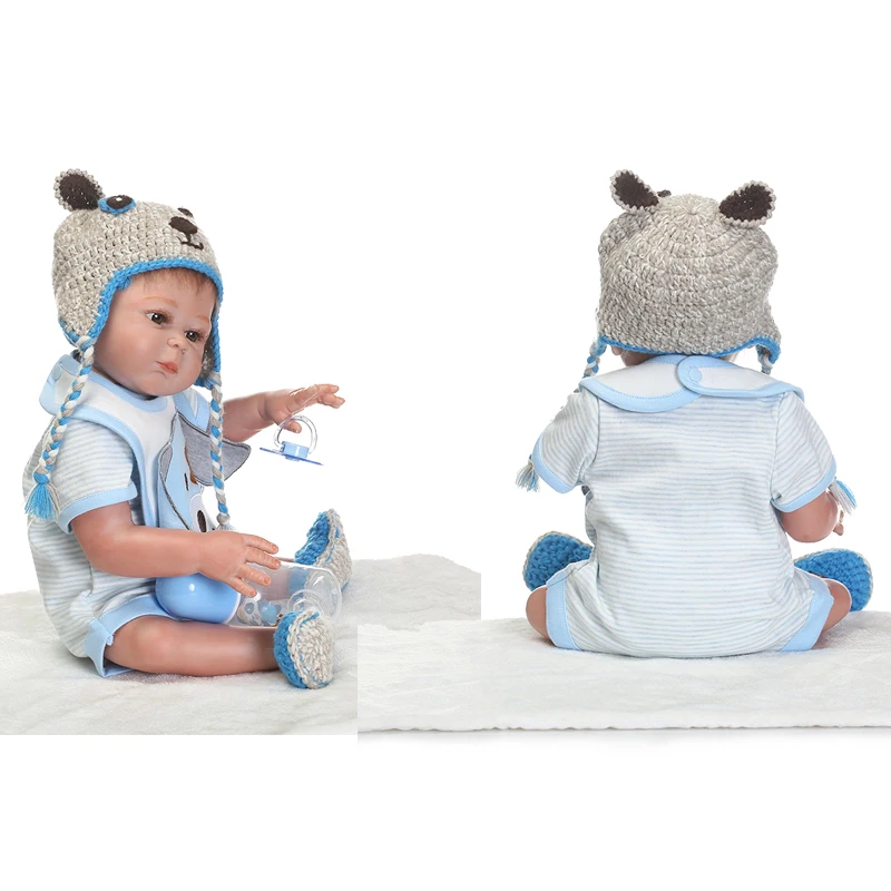 NPK, 50 см, кукла для новорожденного, для близнецов, с имитацией щенка, кукла для младенца, силиконовые куклы для новорожденного, игрушки для детей