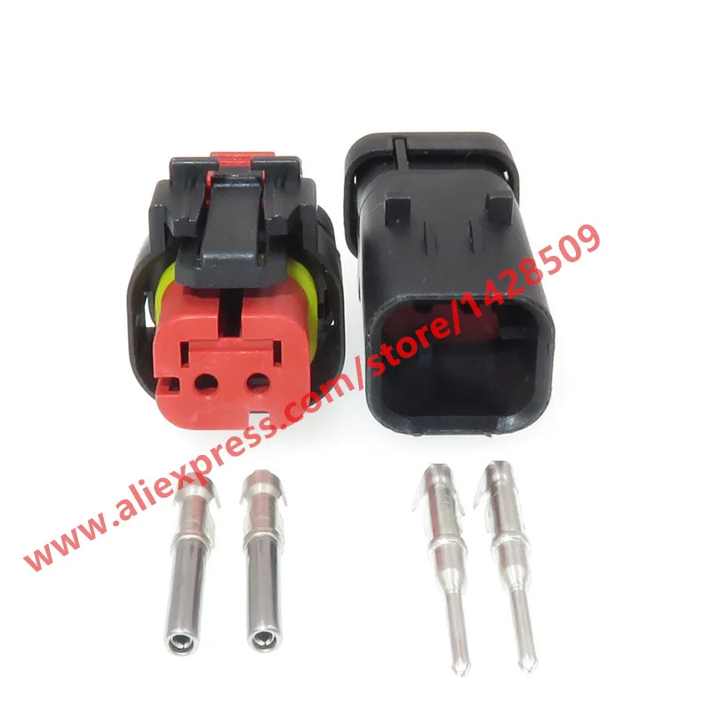 10 Sets 2 Pin Car Auto Camshaft Sensor Plug Female Male Waterproof Electrical Wiring Harness Connector For Cars Excavator | Обустройство