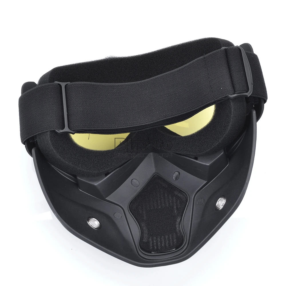 BJMOTO модульная маска Съемные очки и рот фильтр идеально подходит для открытого лица винтажные мотоциклетные шлемы Coolplay маска