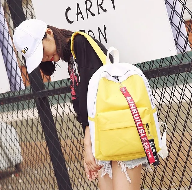 

Schoolgirl female student Korean version Campus Harajuku ulzzang personality backpack Laptop canvas backpack